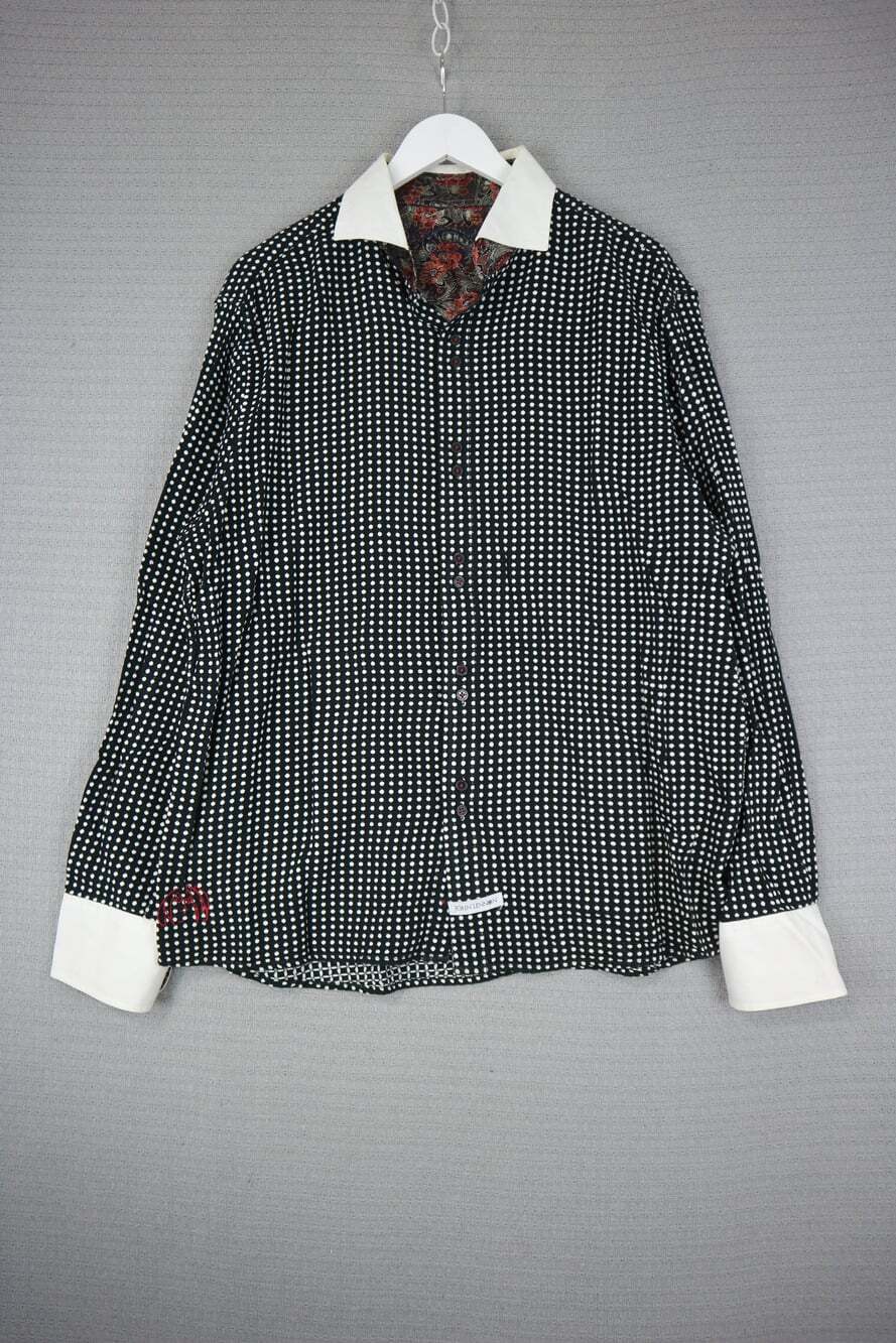 John Lennon Dots Button Up Shirt Mens Vintage